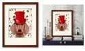 Courtside Market Dachshund with Top Hat 16" x 20" Framed and Matted Art